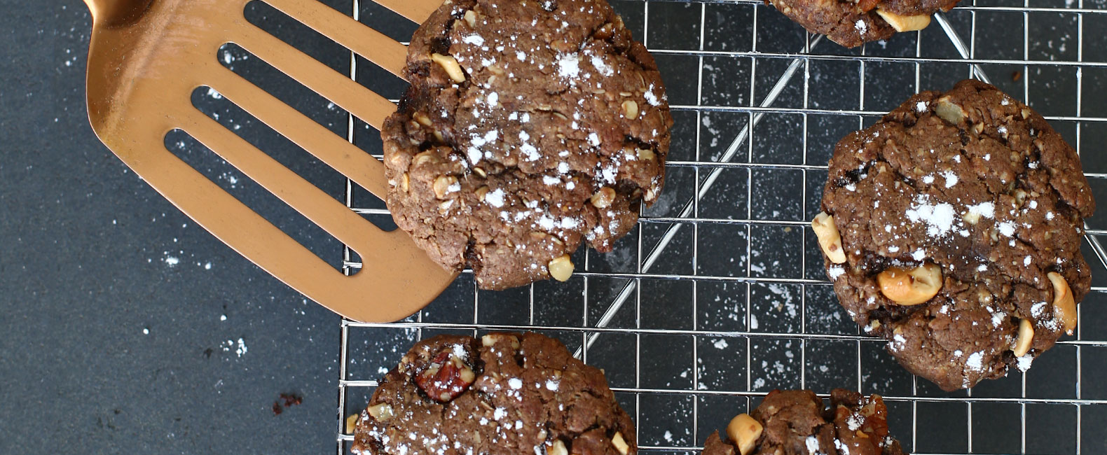 Chocolate Brownie Oatmeal Cookies | More Smiles With Every Bite