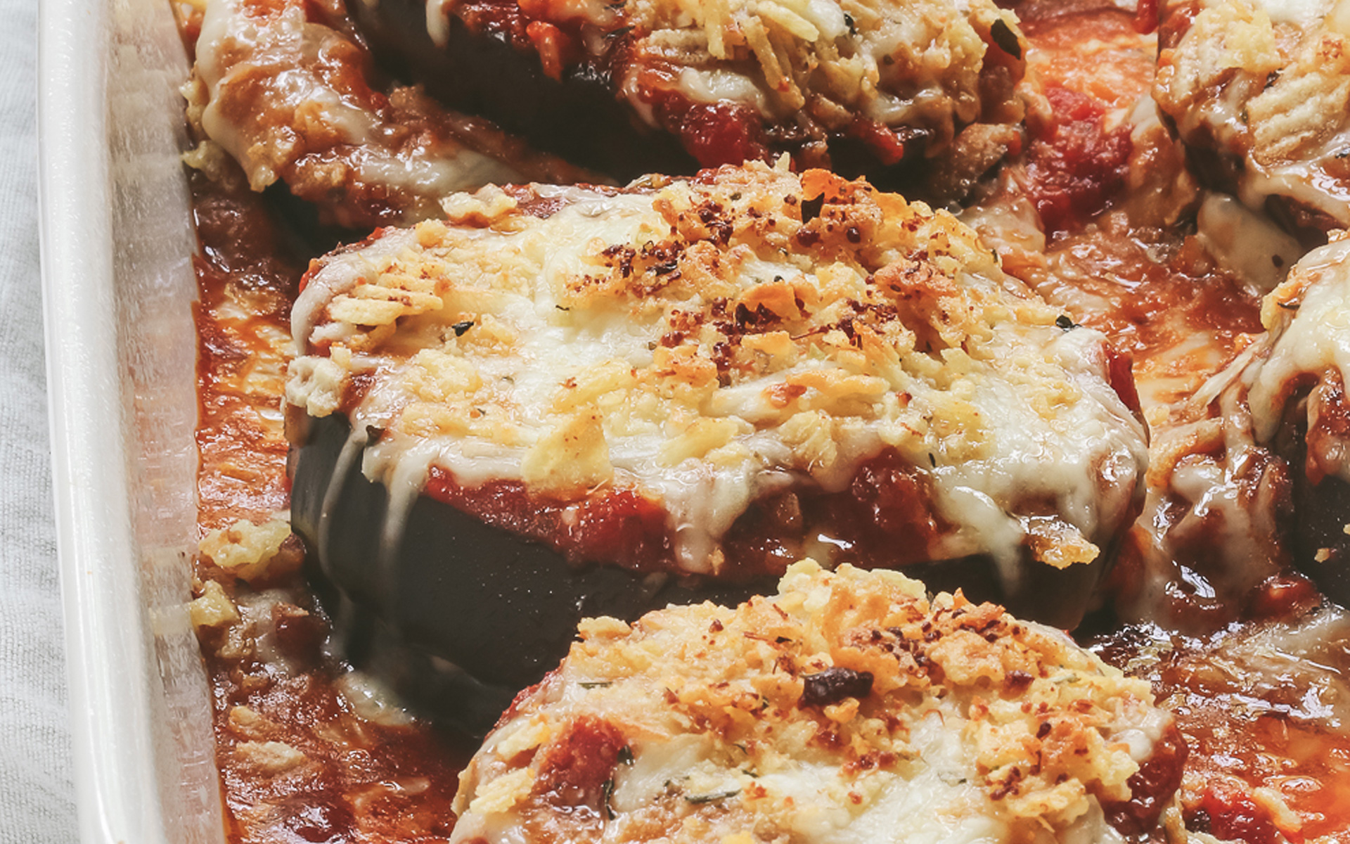 Easy Baked Eggplant Parmesan | More Smiles With Every Bite