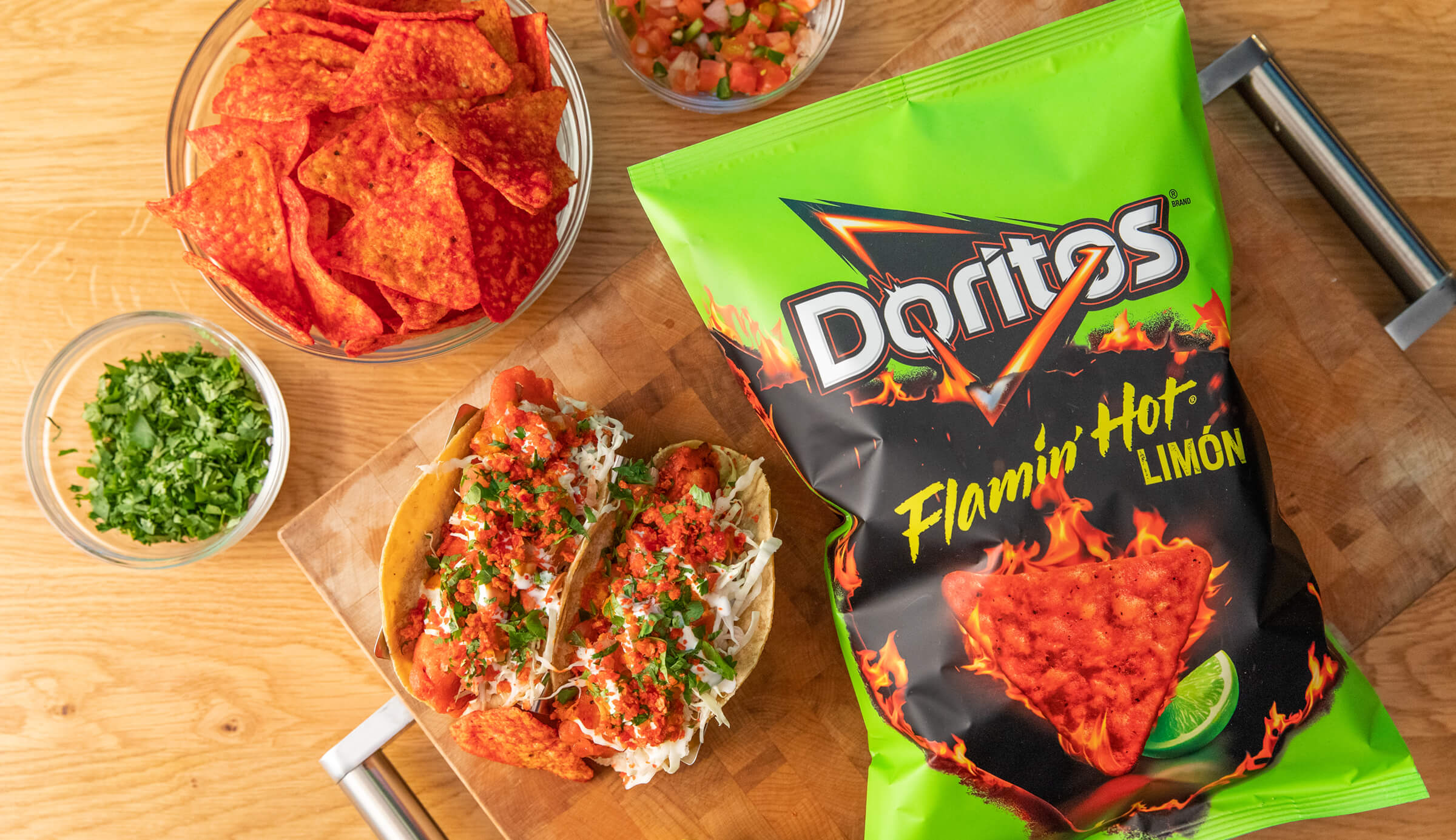 Crunchy Doritos® Flamin’ Hot® Limón Baja Fish Tacos | More Smiles With Every Bite