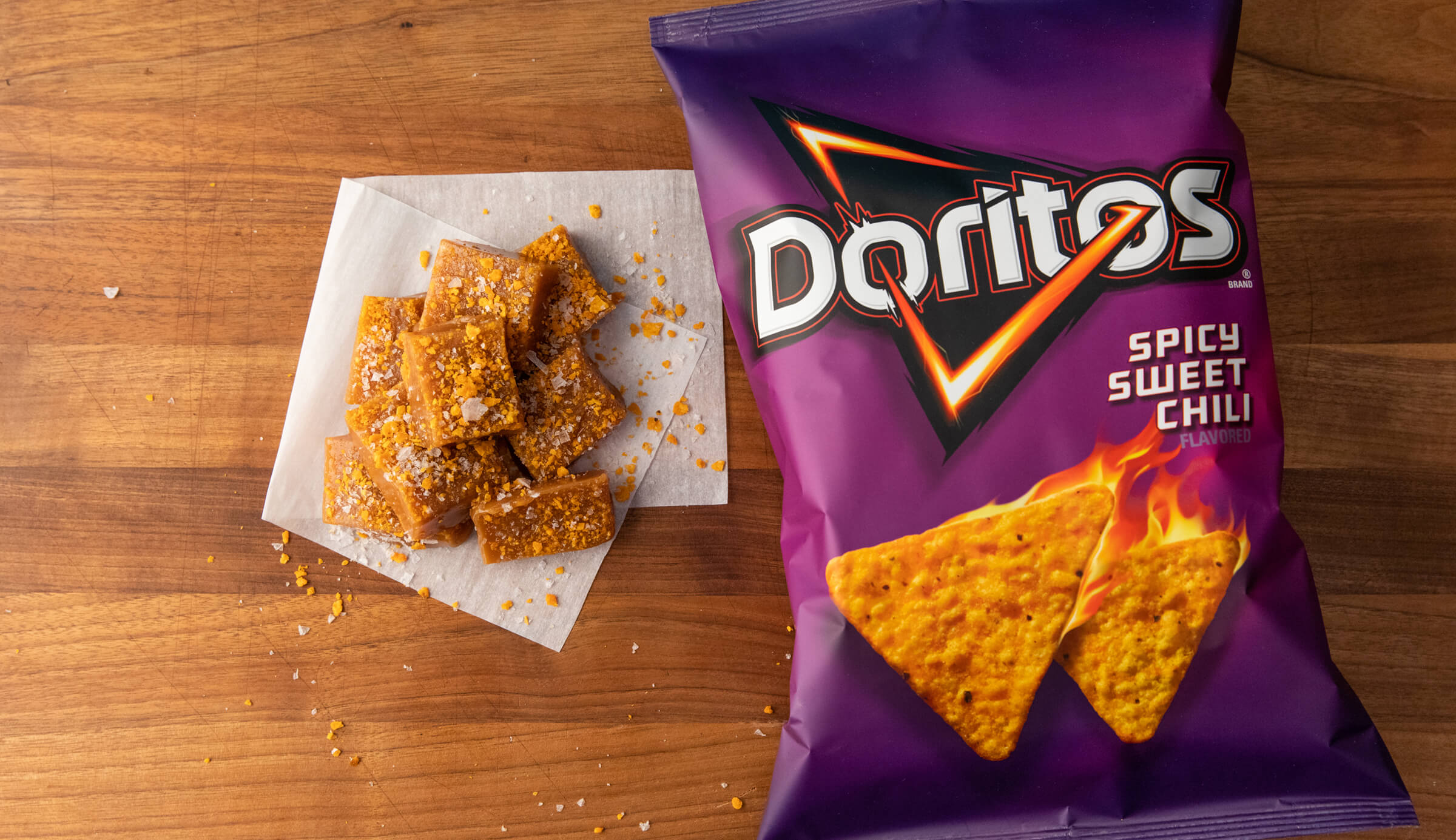 Bourbon Caramels With Doritos® Spicy Sweet Chili | More Smiles With Every Bite